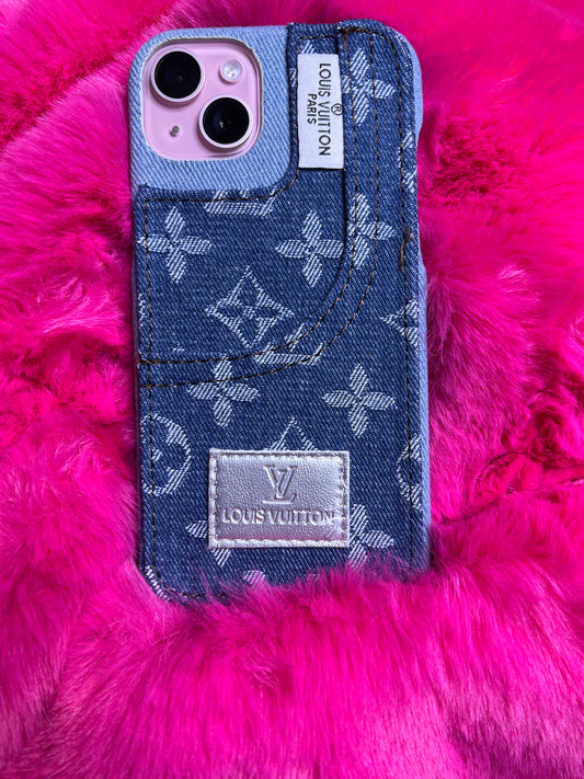 L V phone case *light blue*
